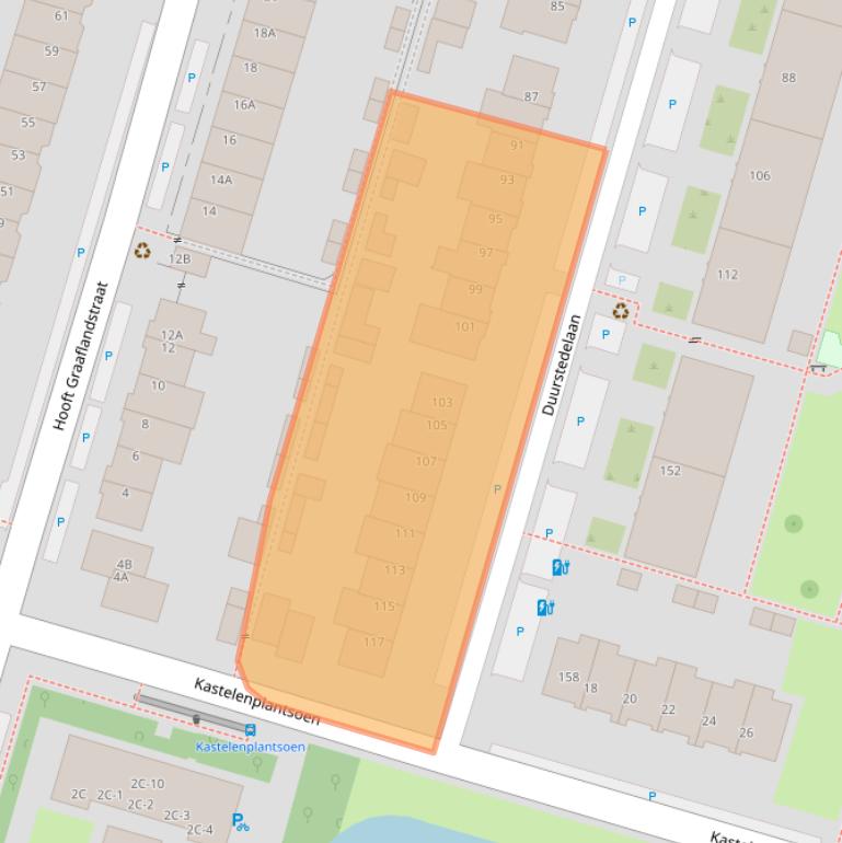 Kaart van postcodegebied 3525AP.