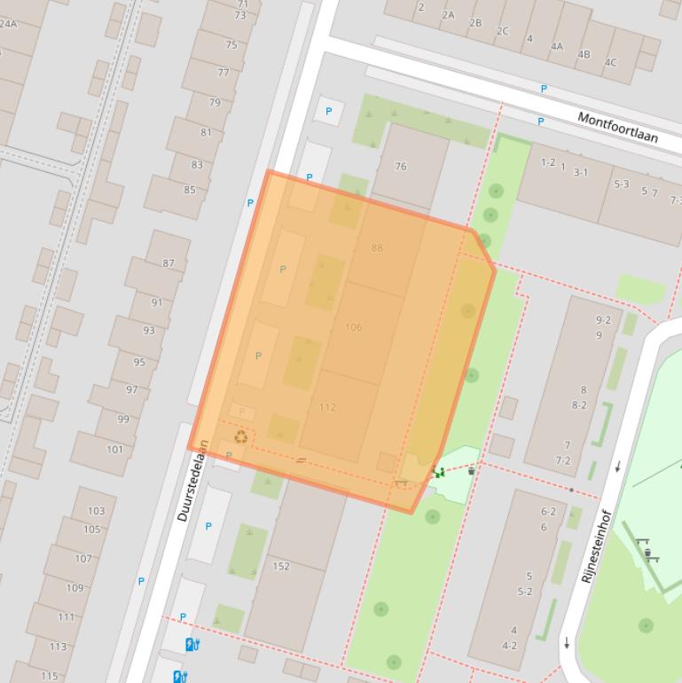 Kaart van postcodegebied 3525AT.