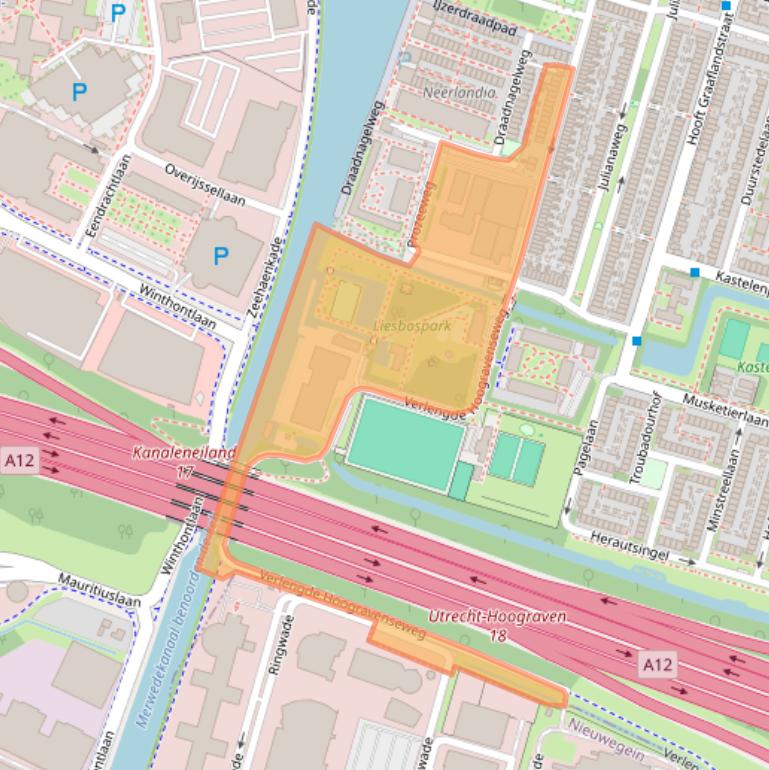 Kaart van postcodegebied 3525BB.