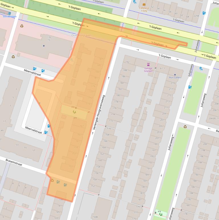 Kaart van postcodegebied 3525BE.