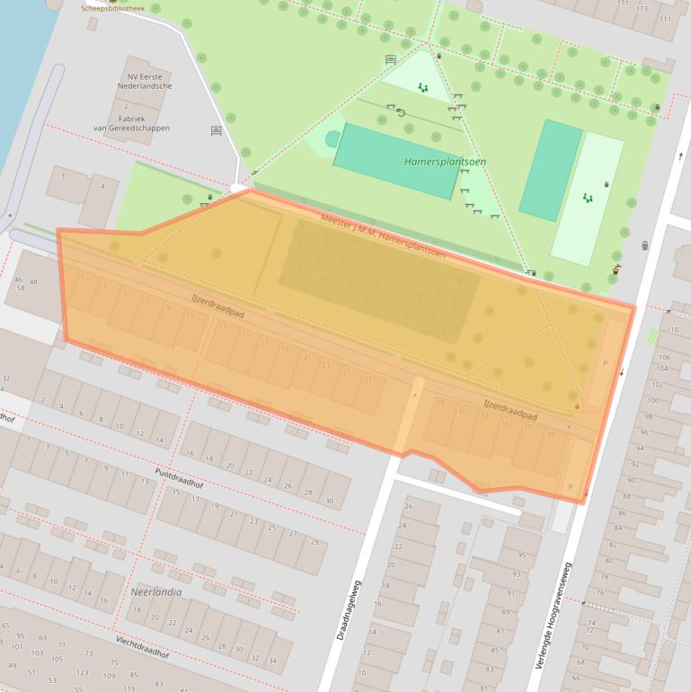 Kaart van postcodegebied 3525BP.