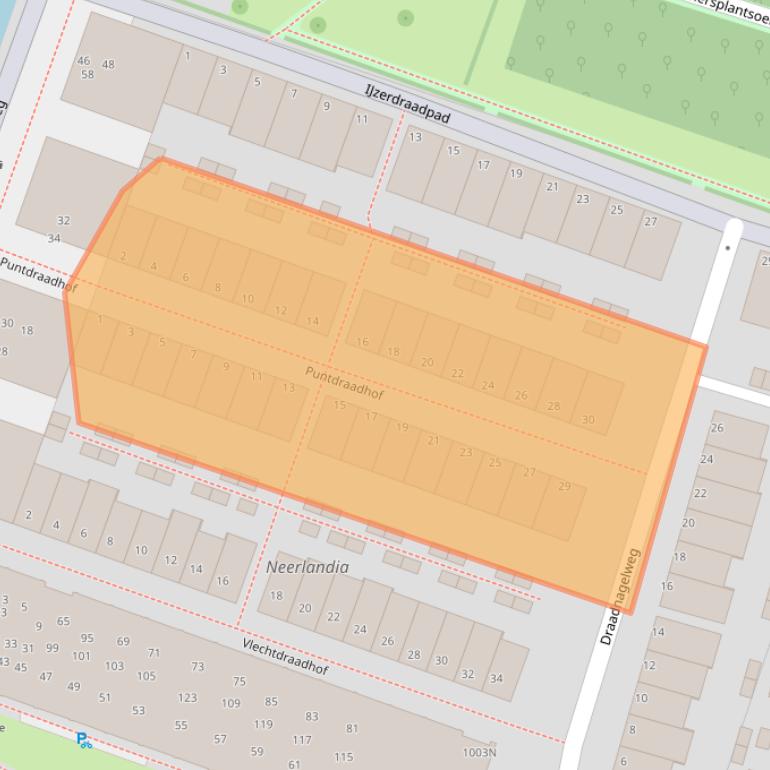 Kaart van postcodegebied 3525BR.