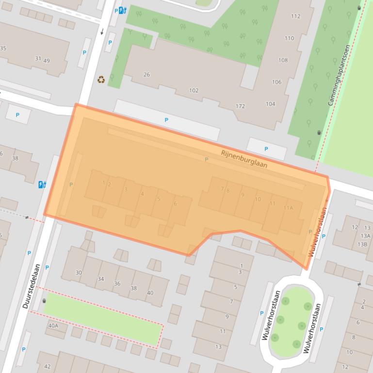 Kaart van postcodegebied 3525CC.