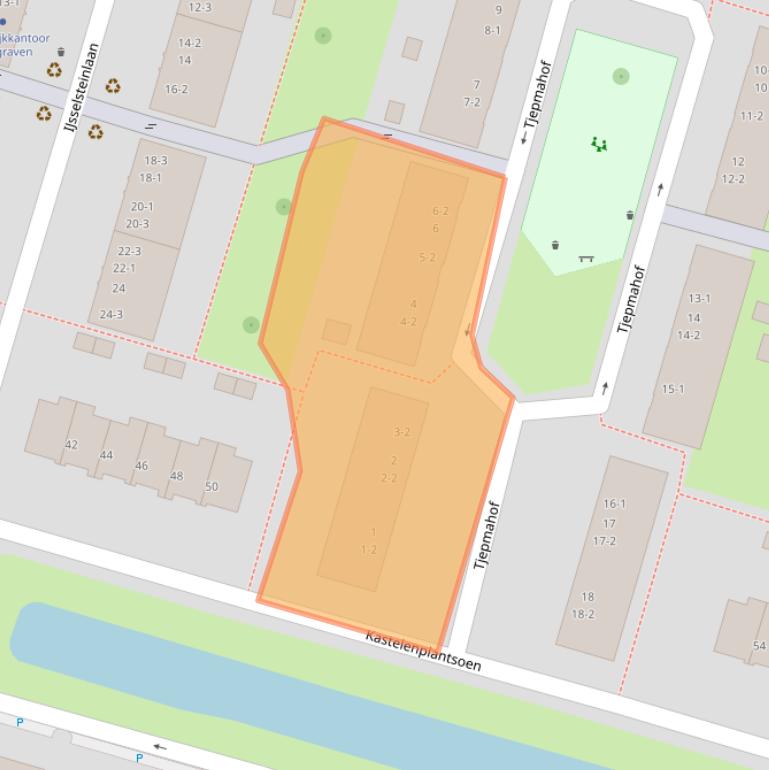 Kaart van postcodegebied 3525CK.