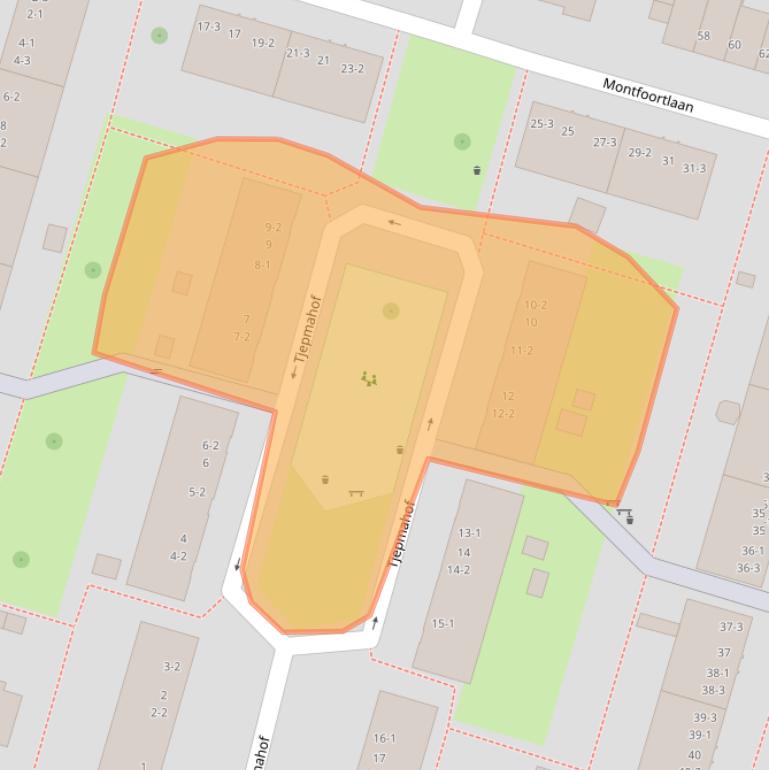 Kaart van postcodegebied 3525CL.