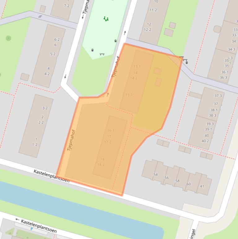 Kaart van postcodegebied 3525CM.