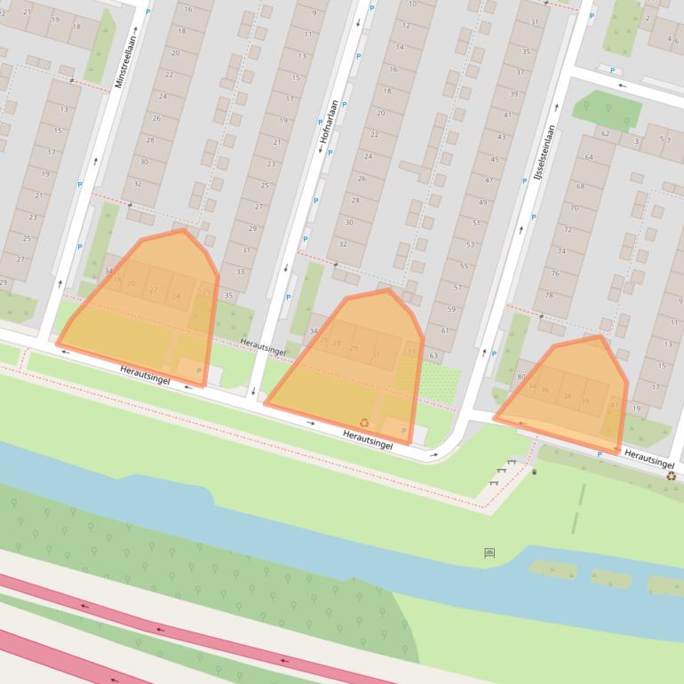 Kaart van postcodegebied 3525GK.
