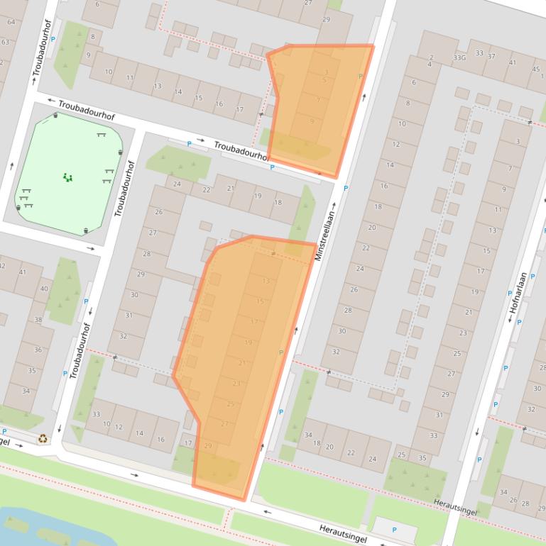 Kaart van postcodegebied 3525GP.
