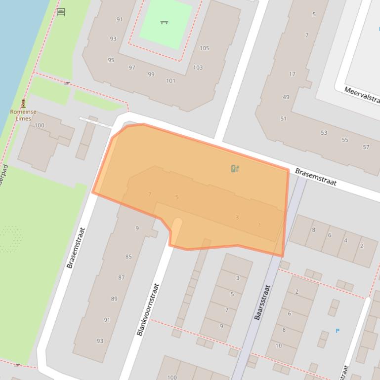 Kaart van postcodegebied 3525TK.