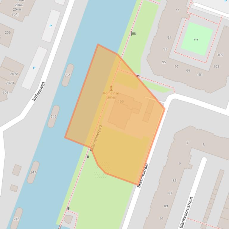 Kaart van postcodegebied 3525TR.
