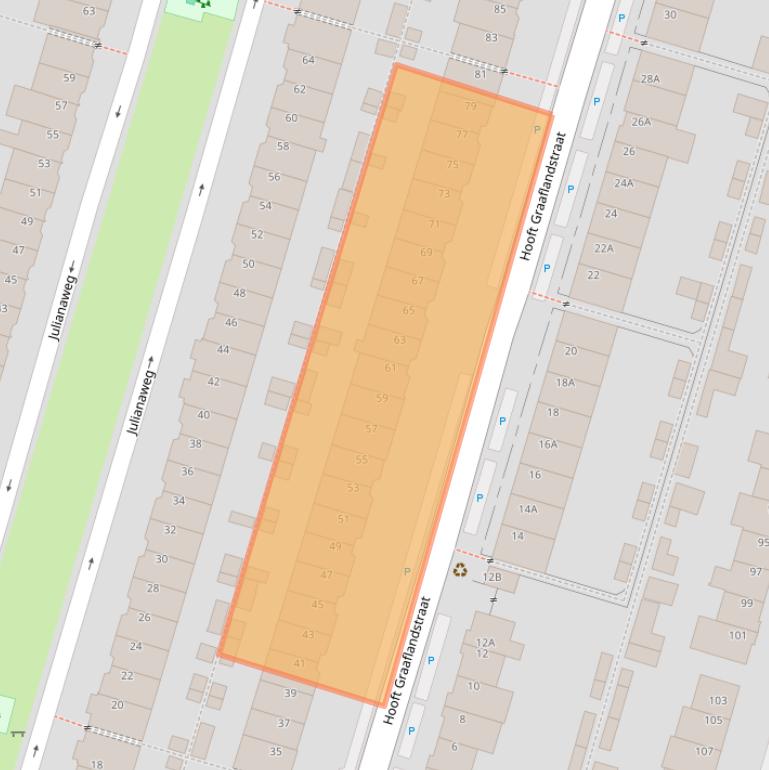 Kaart van postcodegebied 3525VN.