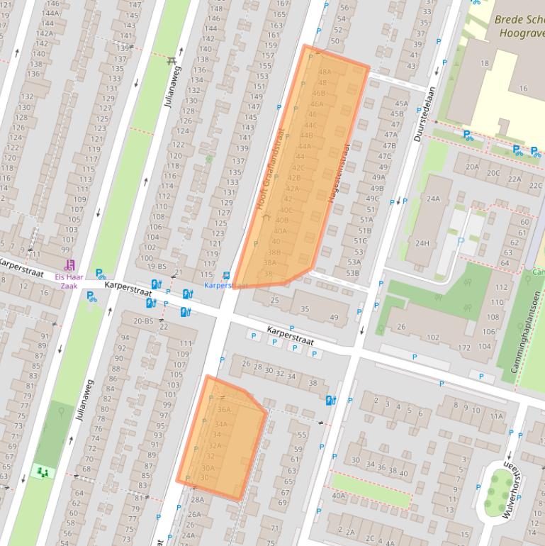 Kaart van postcodegebied 3525VW.