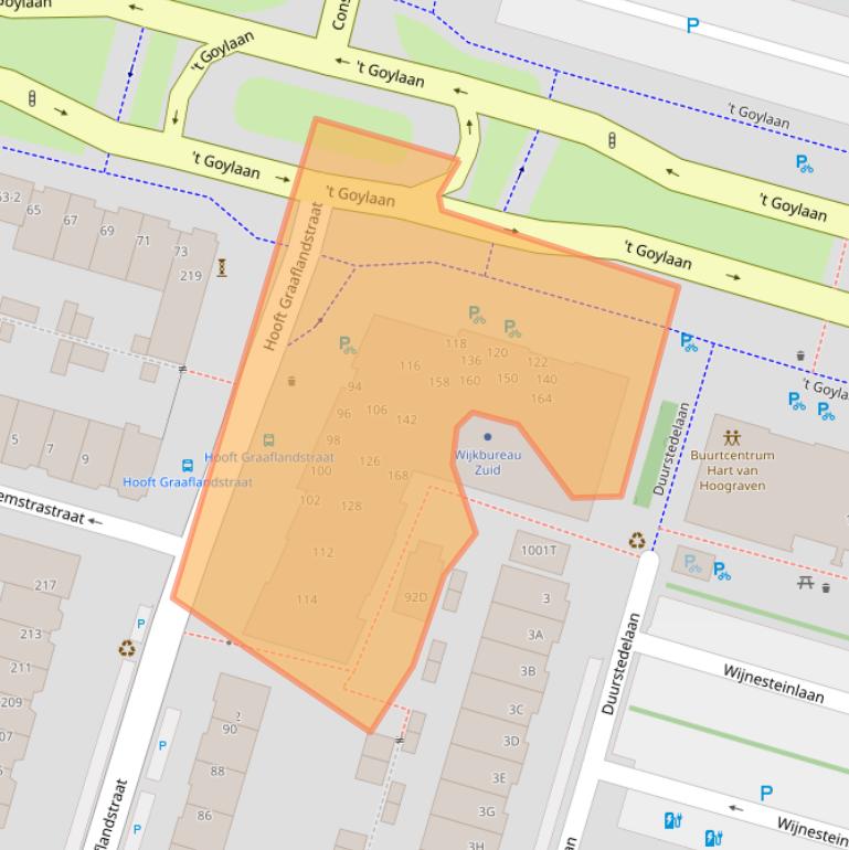 Kaart van postcodegebied 3525VZ.