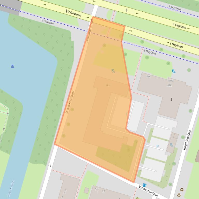 Kaart van postcodegebied 3525XA.