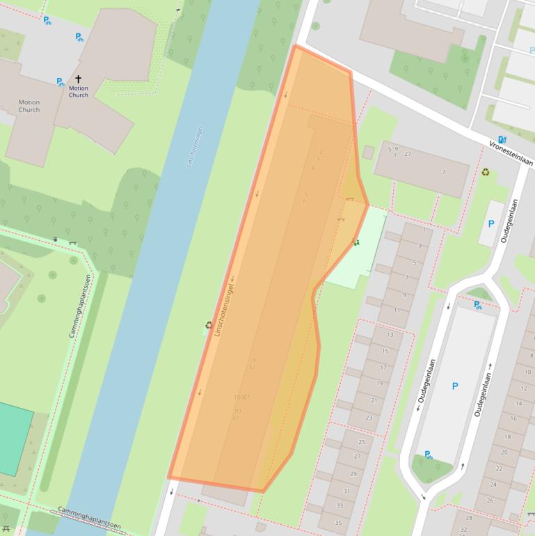 Kaart van postcodegebied 3525XB.
