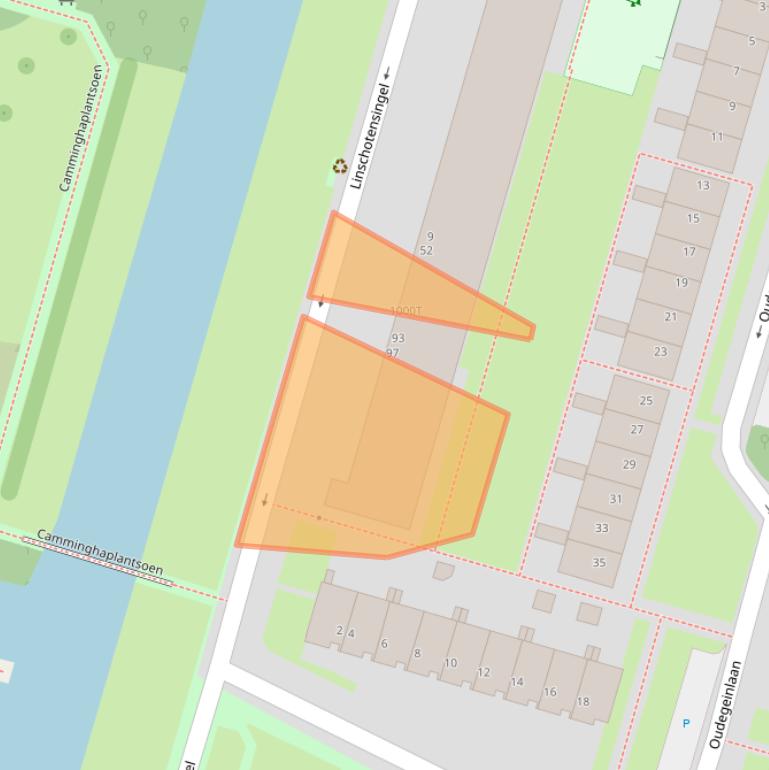 Kaart van postcodegebied 3525XD.