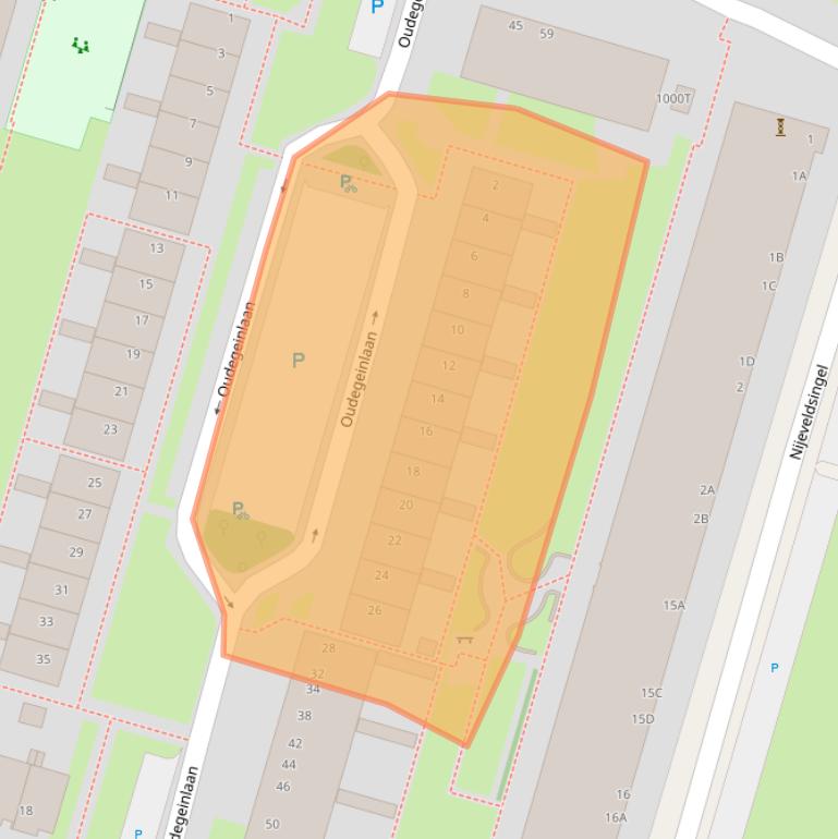 Kaart van postcodegebied 3525XK.