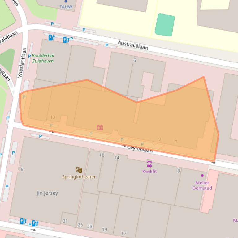 Kaart van postcodegebied 3526AC.