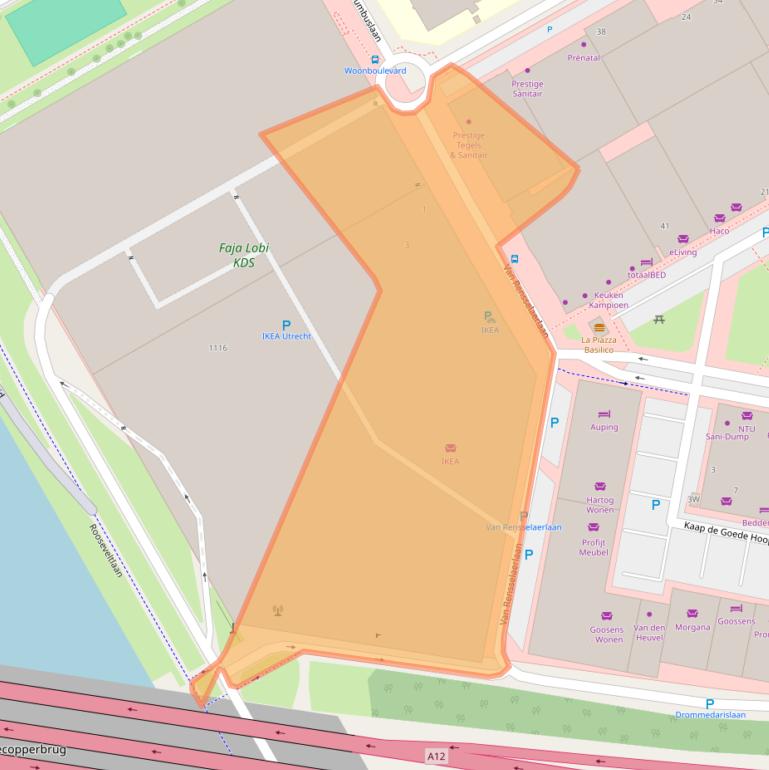 Kaart van postcodegebied 3526AP.