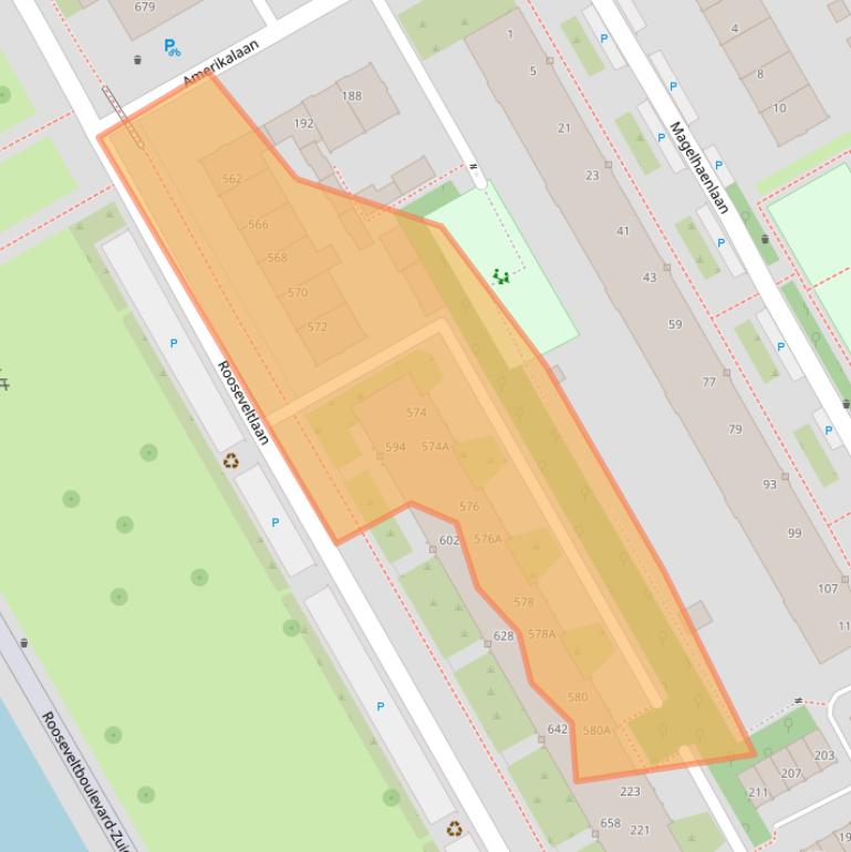 Kaart van postcodegebied 3526BE.