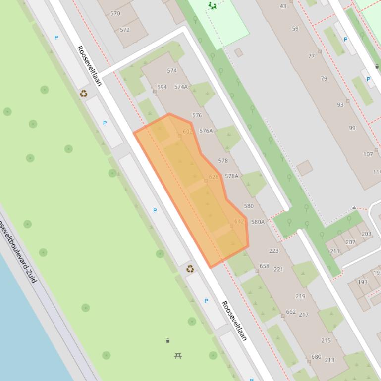 Kaart van postcodegebied 3526BG.