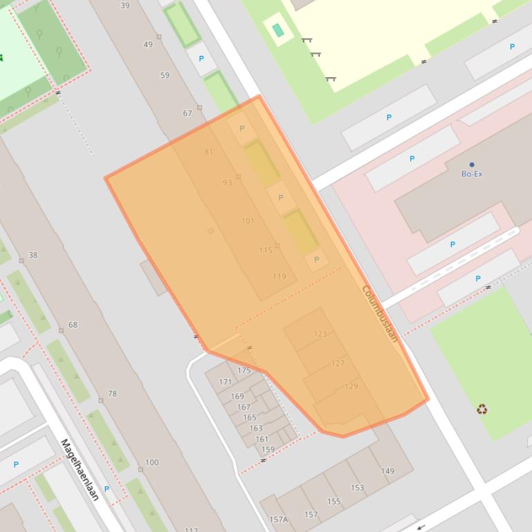 Kaart van postcodegebied 3526EC.