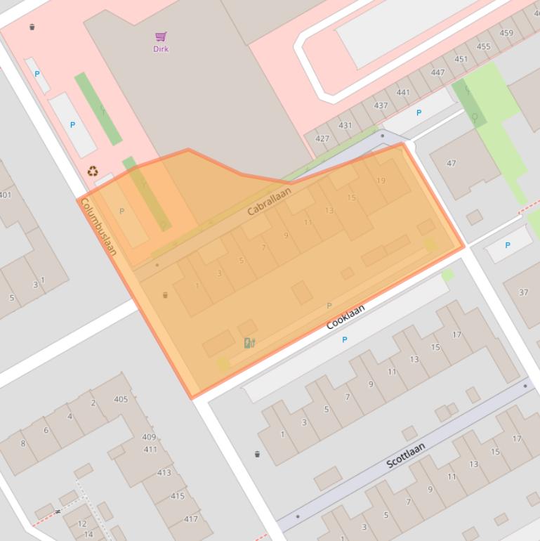 Kaart van postcodegebied 3526EW.