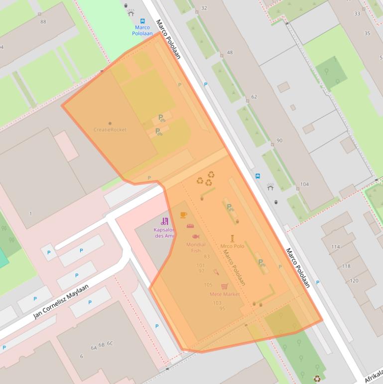 Kaart van postcodegebied 3526GA.