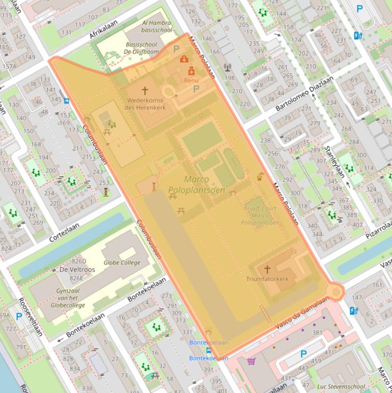 Kaart van postcodegebied 3526GB.