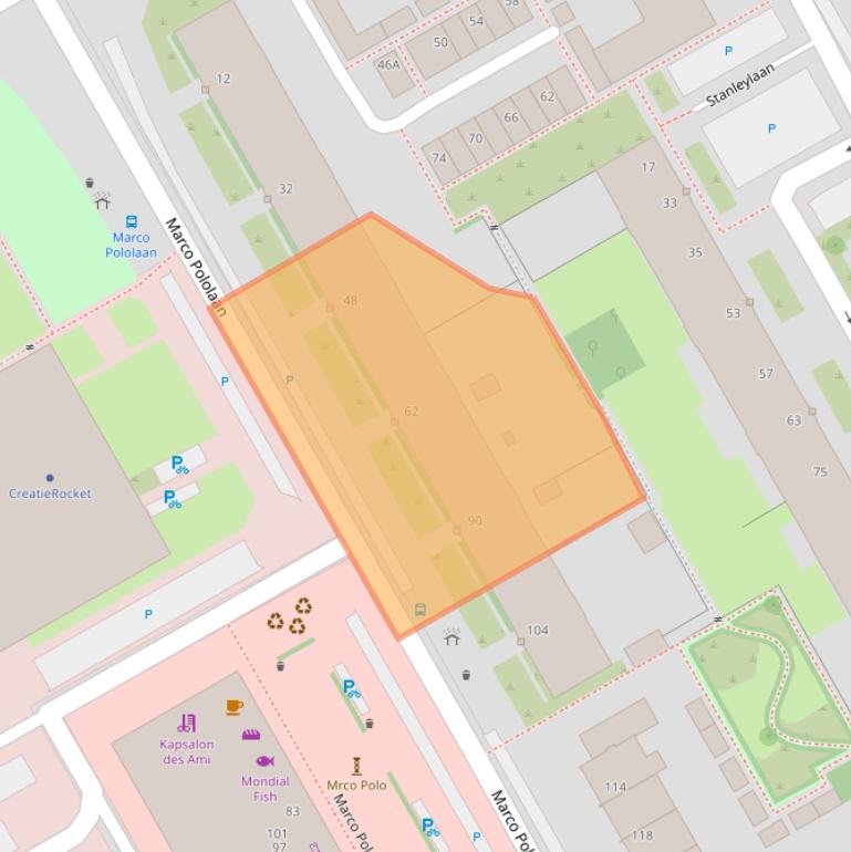 Kaart van postcodegebied 3526GK.