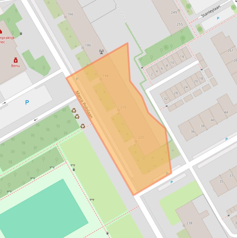 Kaart van postcodegebied 3526GN.