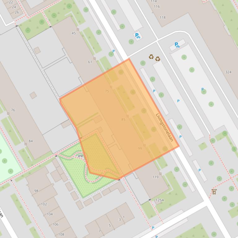Kaart van postcodegebied 3526HB.