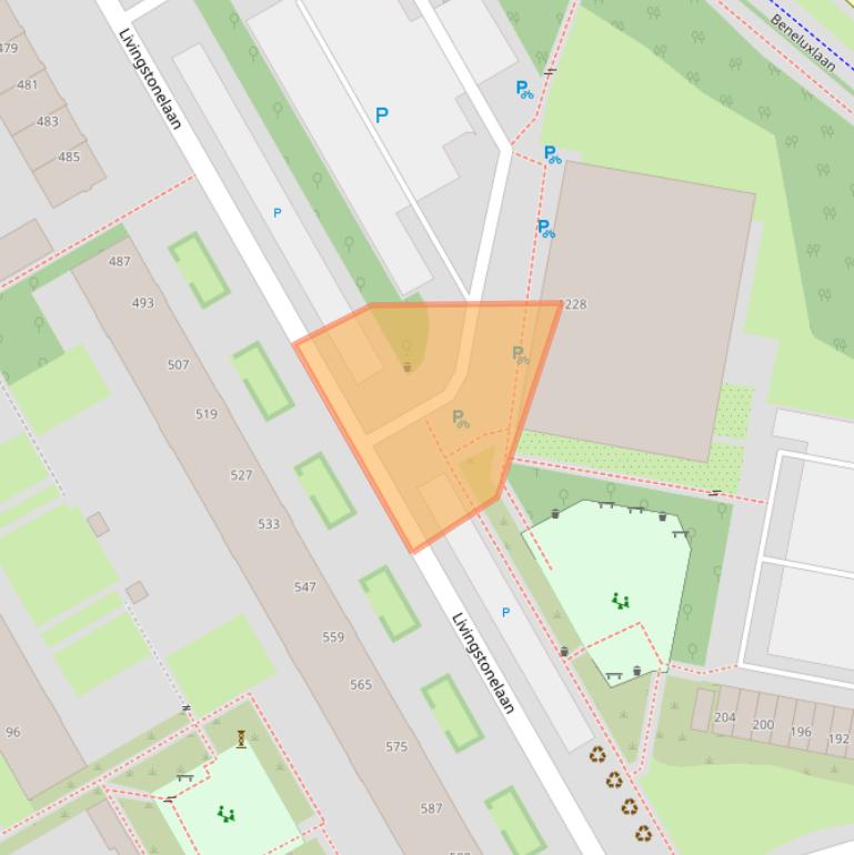 Kaart van postcodegebied 3526JS.