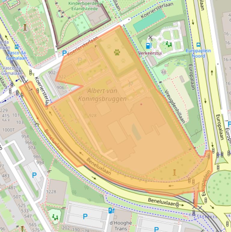 Kaart van postcodegebied 3526KJ.