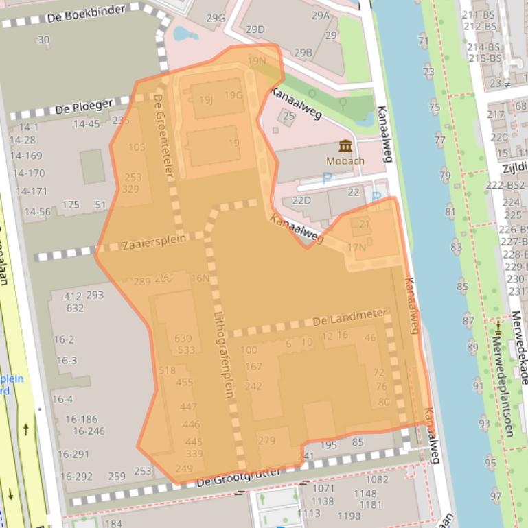 Kaart van postcodegebied 3526KL.