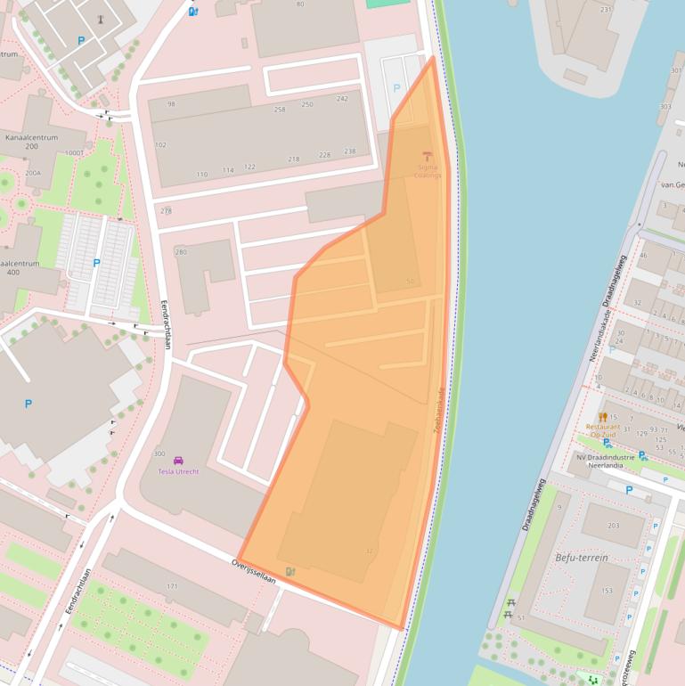 Kaart van postcodegebied 3526LC.