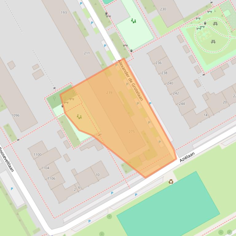 Kaart van postcodegebied 3526RH.