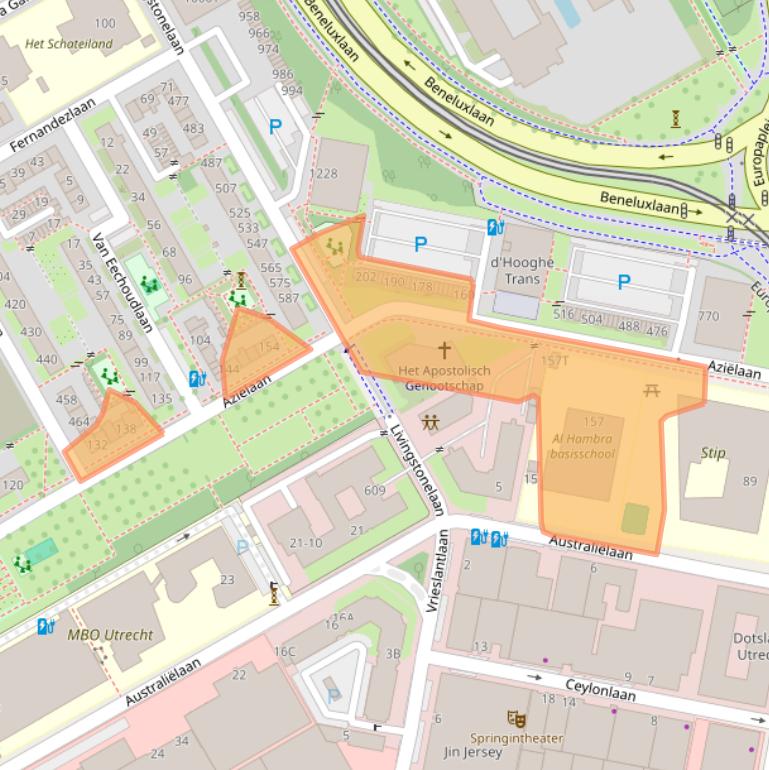 Kaart van postcodegebied 3526SG.