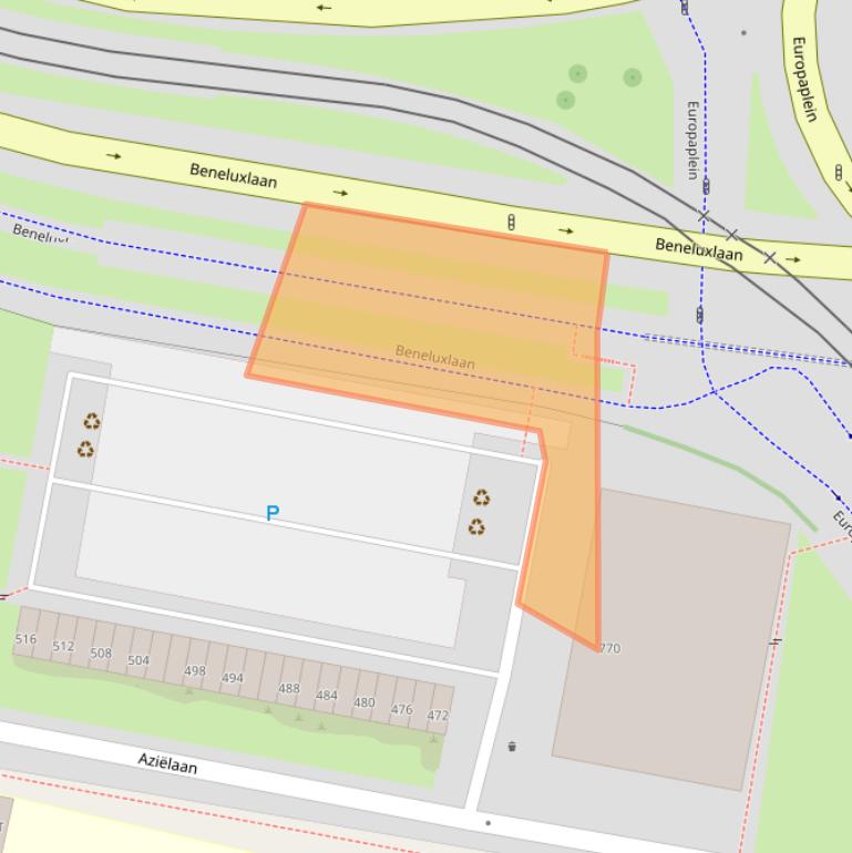 Kaart van postcodegebied 3526SZ.