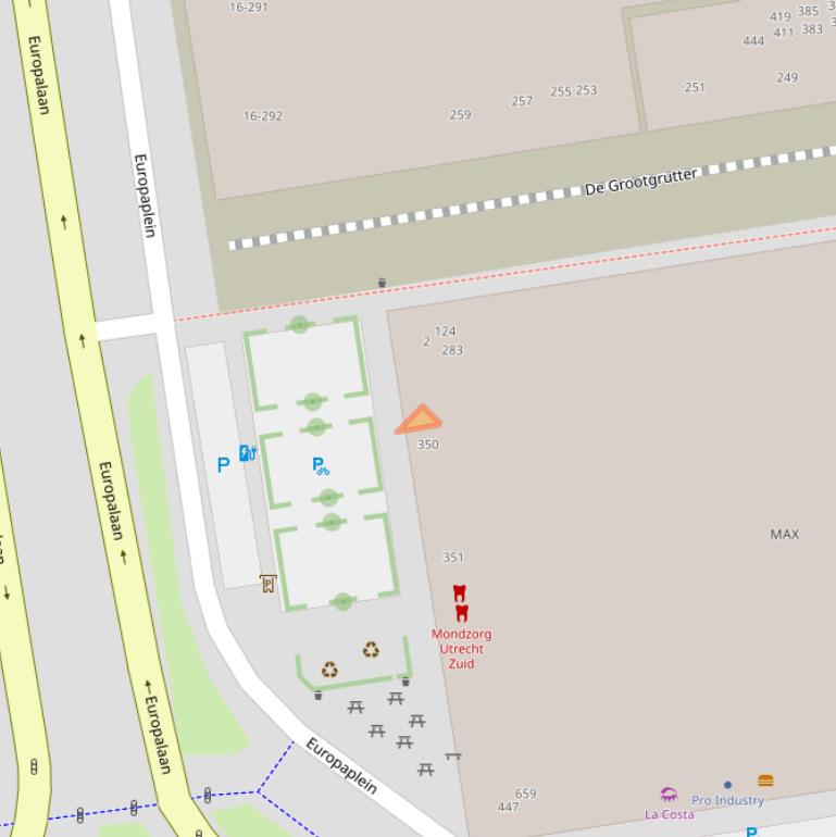 Kaart van postcodegebied 3526WB.