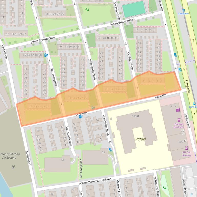 Kaart van postcodegebied 3526XG.