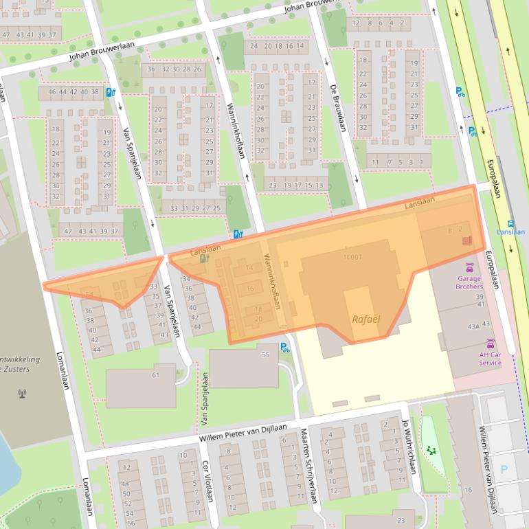 Kaart van postcodegebied 3526XH.