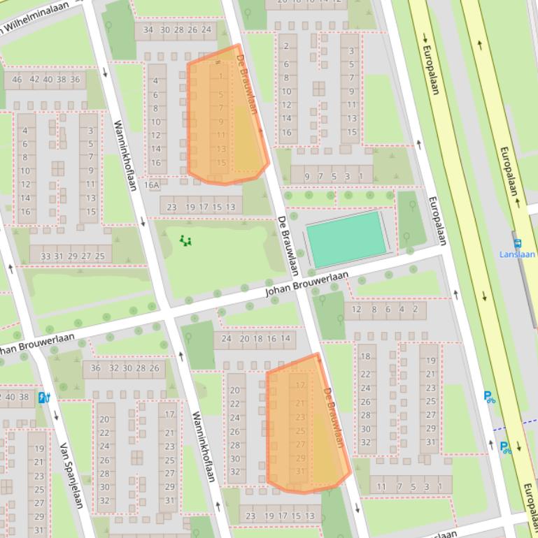 Kaart van postcodegebied 3526XR.