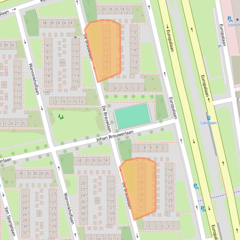 Kaart van postcodegebied 3526XS.