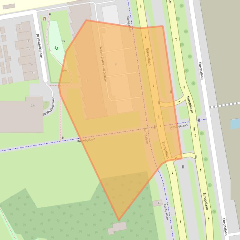 Kaart van postcodegebied 3526XZ.