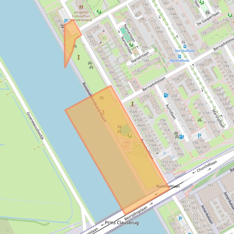 Kaart van postcodegebied 3527AD.