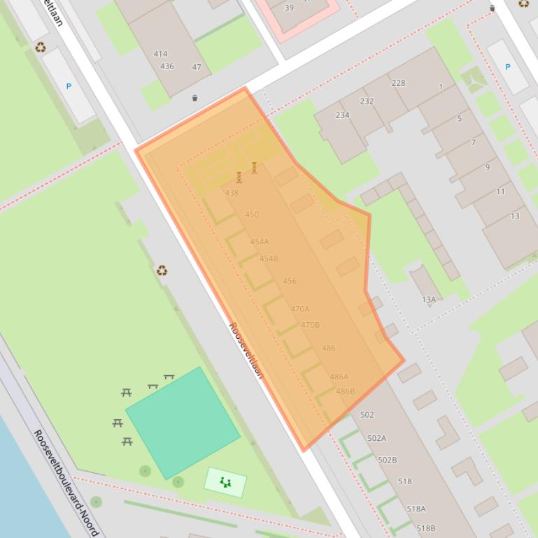 Kaart van postcodegebied 3527AR.