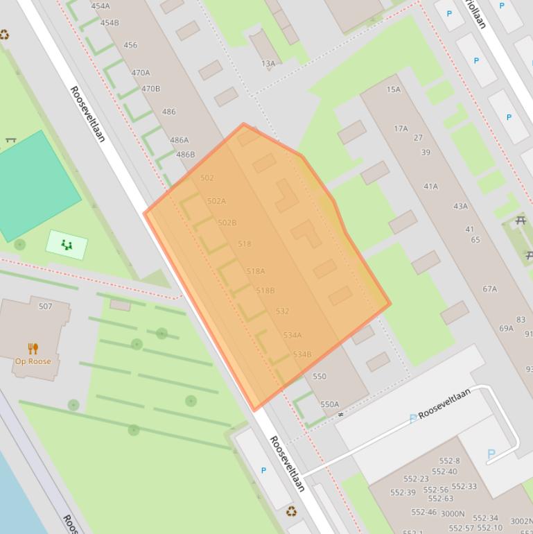 Kaart van postcodegebied 3527AS.