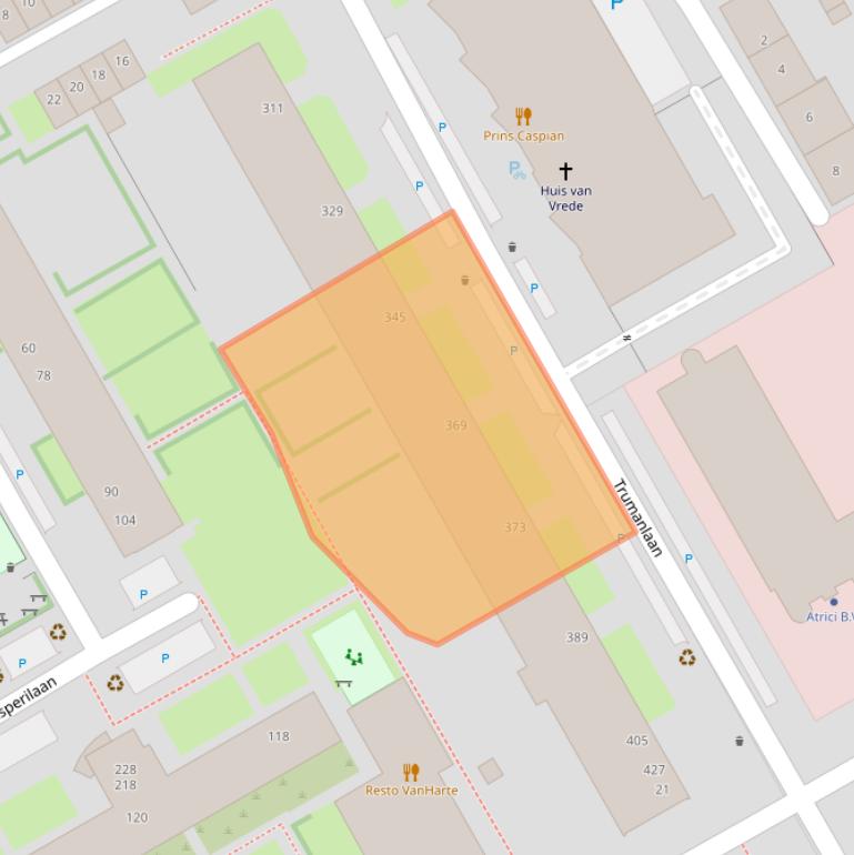 Kaart van postcodegebied 3527BK.