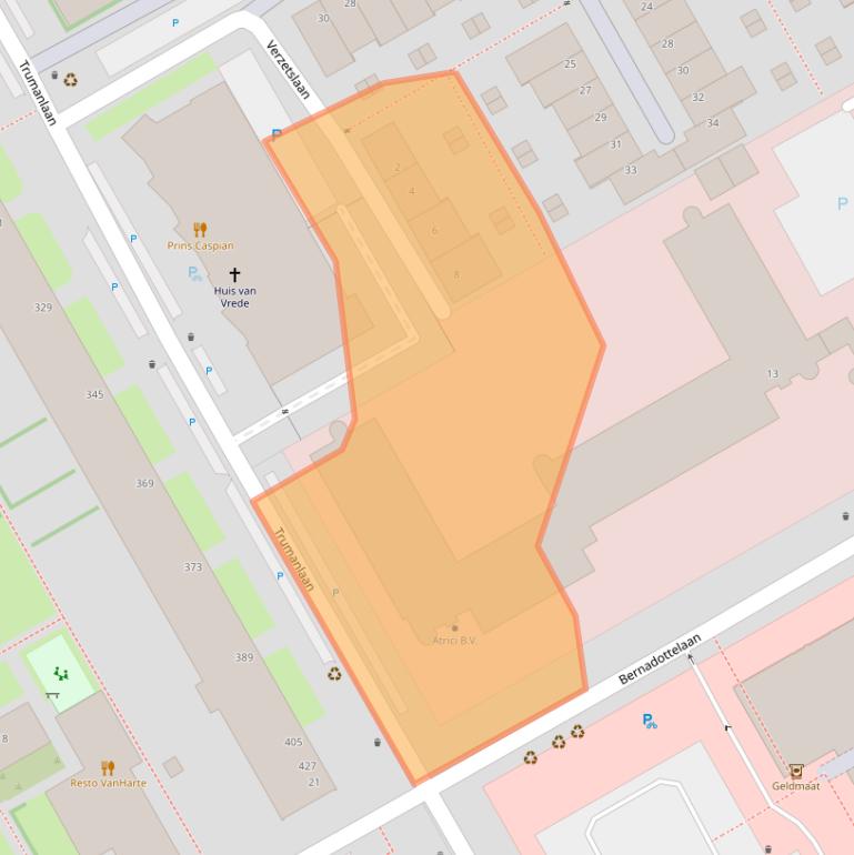 Kaart van postcodegebied 3527BW.